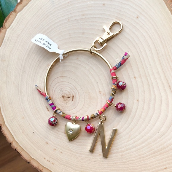 NWT Anthropologie Charm Monogram Keychain N - Picture 9 of 9